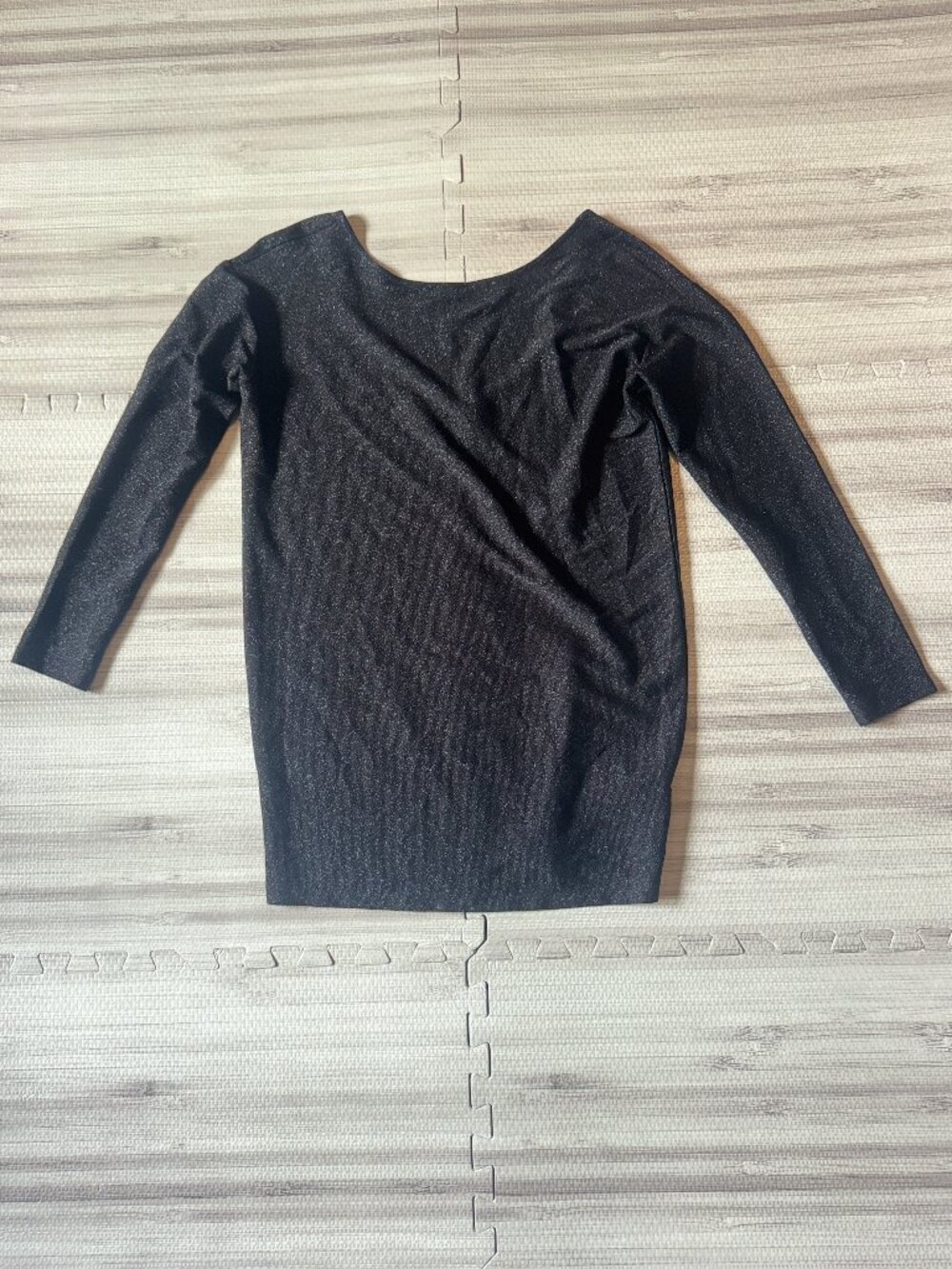 & Other Stories Los Angeles Atelier Women's Black Metallic Shimmer Low Back Top